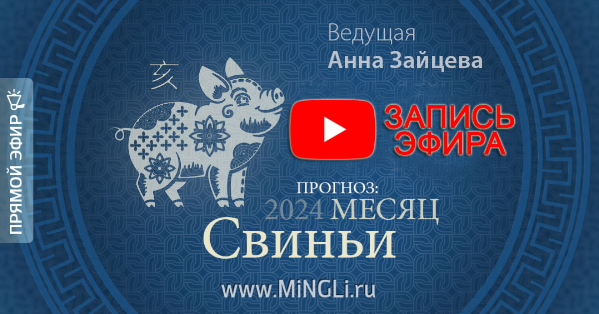 «Бацзы: прогноз на месяц Свиньи (ноябрь) 2024 года» – запись эфира 